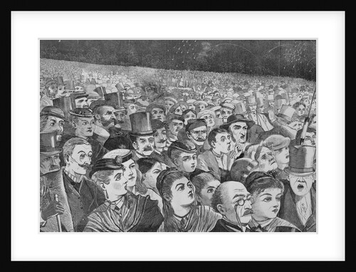 Illustration of Massive Crowd During July Fourth Ceremonies by Anonymous