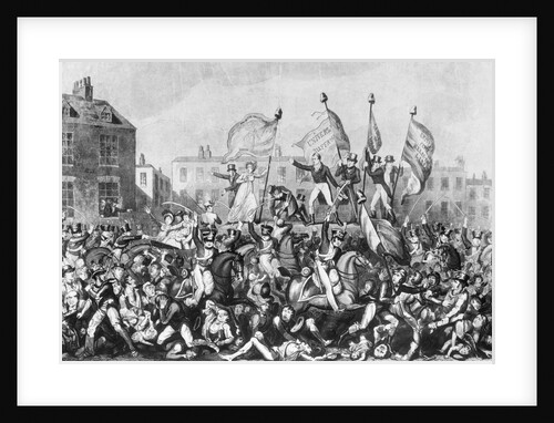 Engraving Depicting the Peterloo Massacre by Anonymous