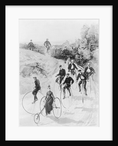 Men and Women Riding Bicycles by Anonymous