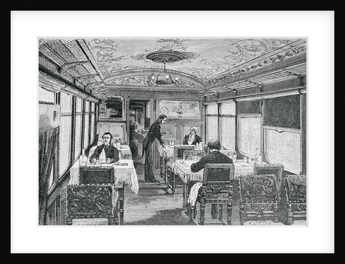 Illustration of a Dining Car on the Orient Express by Anonymous