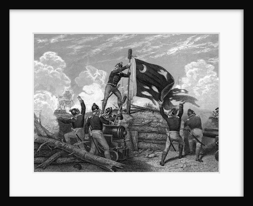 Engraving Entitled Defence of Fort Moultrie, S.CD. by Anonymous