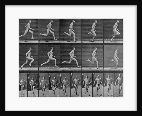 Figure in Different Running Positions by Anonymous