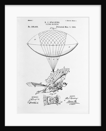 Balloon Elevating Man by Anonymous