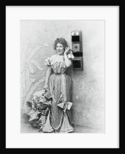 Woman Talking on Telephone by Anonymous