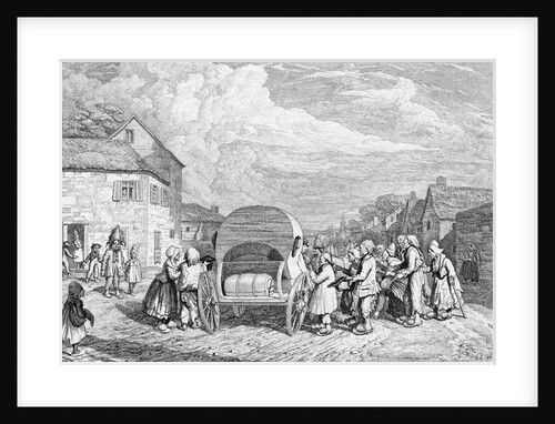 Beggars Surrounding Carriage by Anonymous