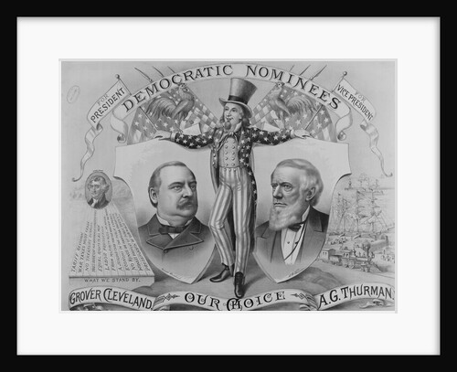 Grover Cleveland and A. G. Thurman on Election Poster by Anonymous