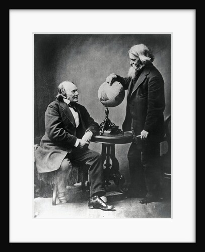 Louis Agassiz and Benjamin Peirce with a Globe by Anonymous