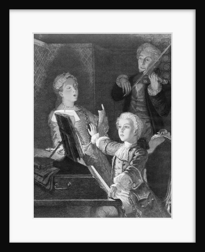 Mozart and Accompanists Rehearsing at Piano by Anonymous