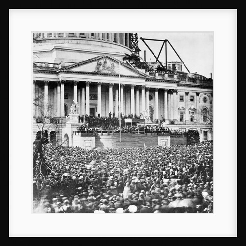 Large Crowd at Abraham Lincoln Inaugural Speech by Anonymous