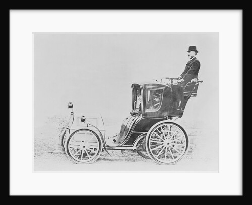 Man Atop Early French Cab by Anonymous