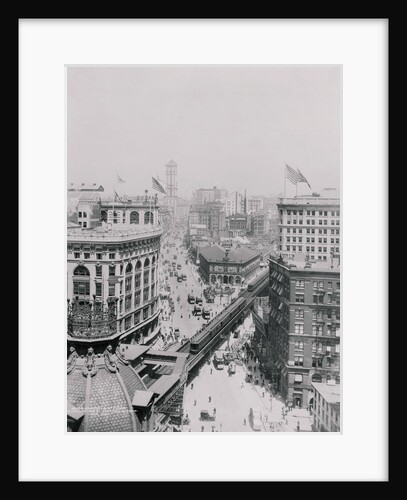 Aerial View of Business District on Broadway by Anonymous