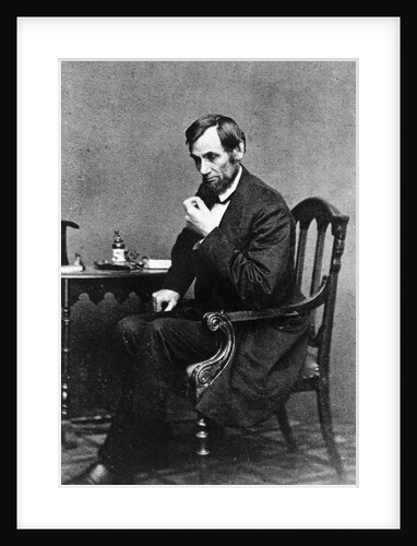 President Abraham Lincoln Sitting in Chair by Anonymous