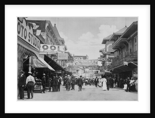 Street with Restaurants and Stores by Anonymous
