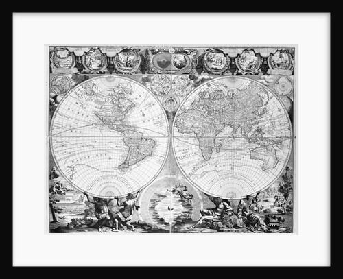 Two Hemisphere World Map by Anonymous