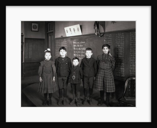 Children Posing in Classroom by Anonymous