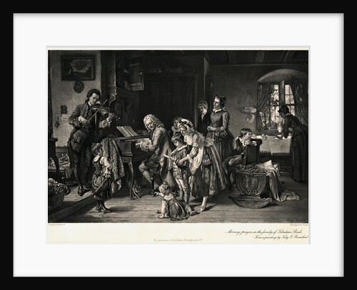 Morning Prayers in the Family of Sebastian Bach Photogravure by Anonymous