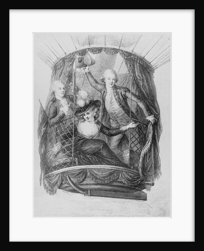 Vincent Lundari and Mrs LA Sage in a Hot Air Balloon in 1785 by Anonymous