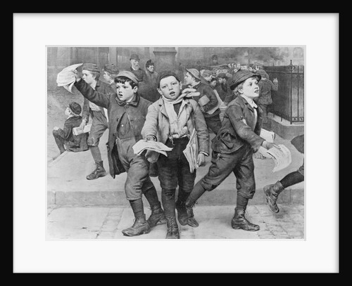 Newsboys Going on Their Routes by Anonymous