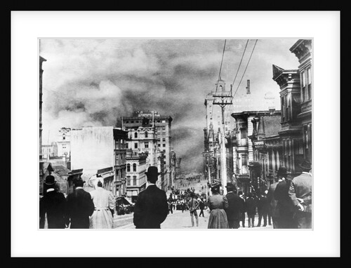 Residents Watching Fire by Anonymous