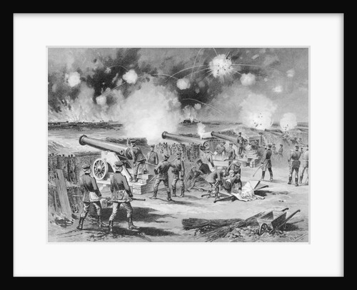 View of War Scene with Canons by Anonymous