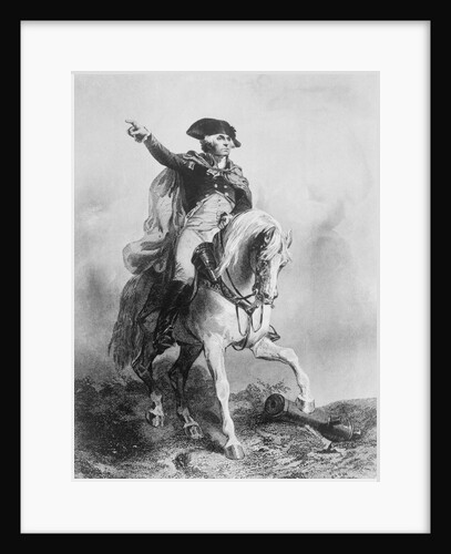 Drawing of George Washington on a Horse by Anonymous