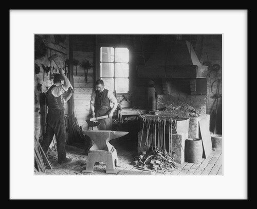 Blacksmith's Using Iron Forge by Anonymous
