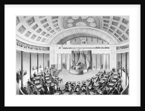 Drawing of United States Senate Chamber by Anonymous