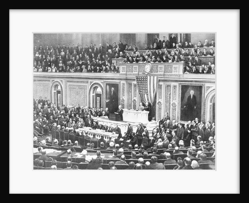 Woodrow Wilson Addressing Congress by Anonymous