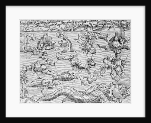 Illustration of Mythical Sea Monsters by Sebastian Munster