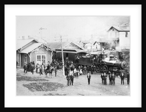 Steam Engine Arriving with Passengers by Anonymous