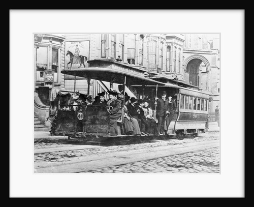 Passengers Riding Cable Car by Anonymous