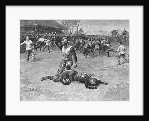 Injured Player Lying on the Field by Anonymous
