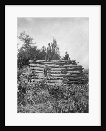 Soldiers Receiving Signal at Signal Tower by Anonymous