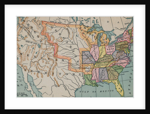 Map of United States Circa 1830 by Anonymous