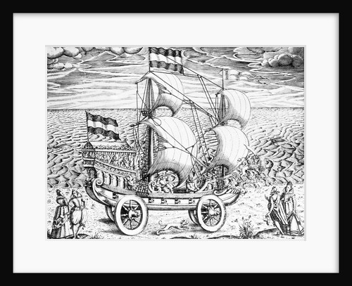 Illustration of Sailing Wagon by Anonymous