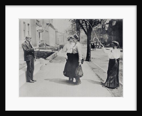 Adults with jumping rope in street, New York City, New York State, USA by Anonymous