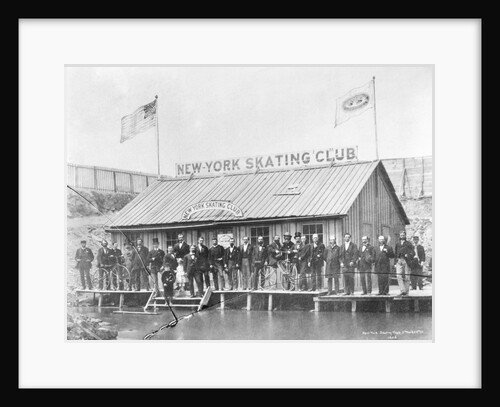 Skating Members in Front of Clubhouse by Anonymous