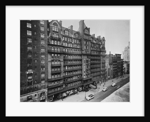 Exterior View of Chelsea Hotel in New York City by Anonymous