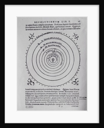 Diagram Depicting Copernican Universe by Anonymous