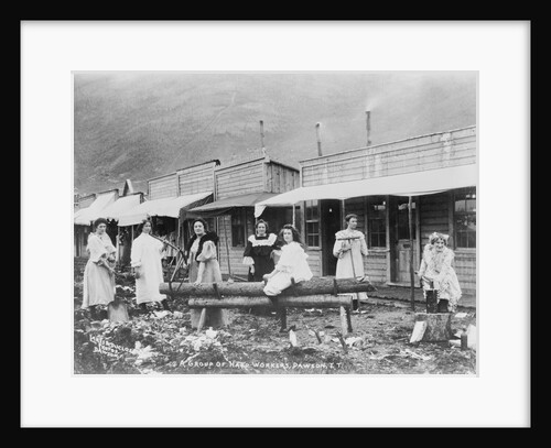 Women Sawing Logs in Dawson by Anonymous