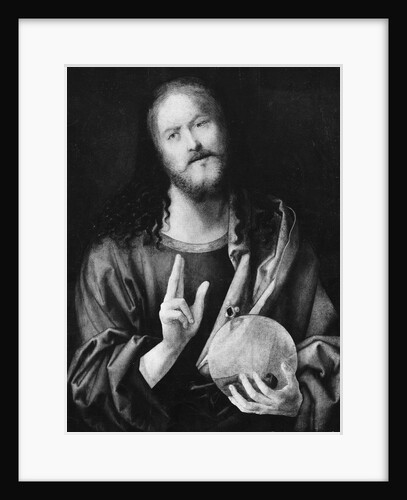 Christ Holding Round Circular Object by Anonymous