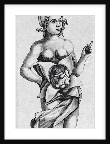 Illustration Depicting Woman with Child in Uterus by Anonymous