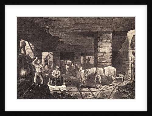 Men Working in Coal Mine by Anonymous
