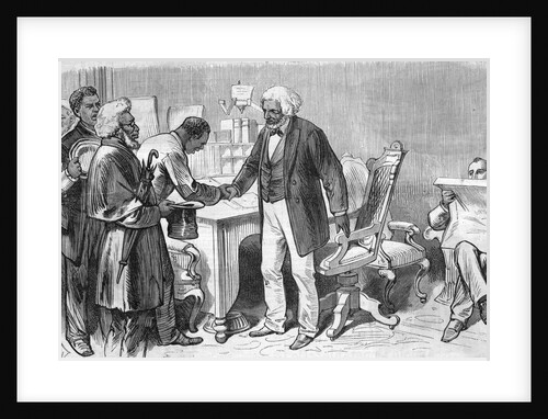 Man Shaking Hands with Frederick Douglass by Anonymous