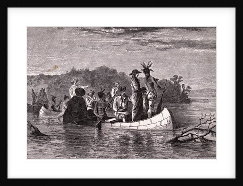 Marquette and Jolliet on Mississippi River by Anonymous