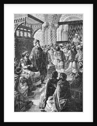 Illustration of the Coronation of Hugh Capet by Anonymous
