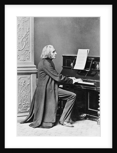 Franz Liszt Playing the Piano by Anonymous