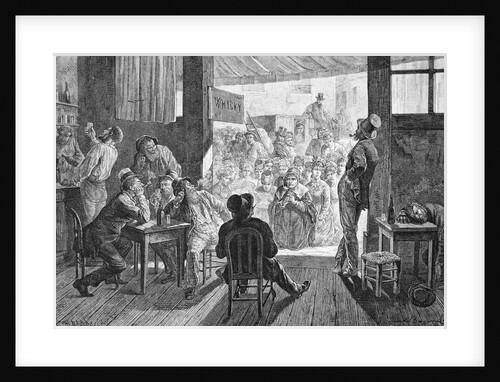 Women Singing to Men at a Bar by Anonymous