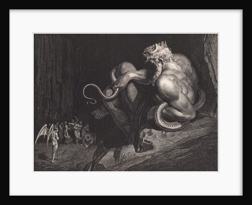 Engraving of Minos by Gustave Dore