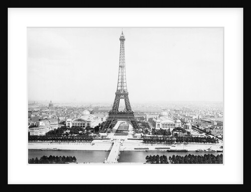 Panoramic View of Exhibition Grounds in Paris with Eiffel Tower by Anonymous